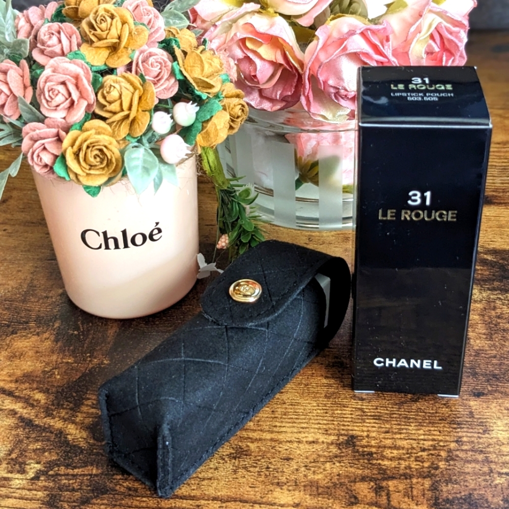 CHANEL 31 Le Rouge Lipstick Holder Pouch Case 503.505 Velvet